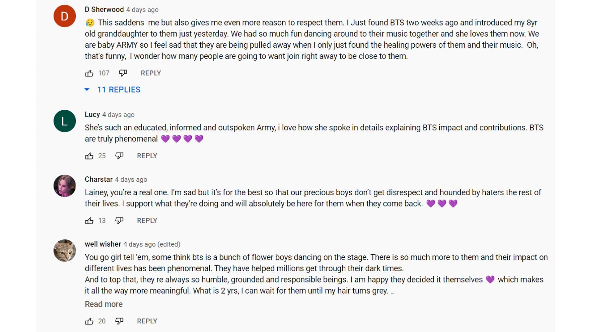 The Social's Comment section on the BTS Enlistment opinion video (Image via YouTube/The Social)